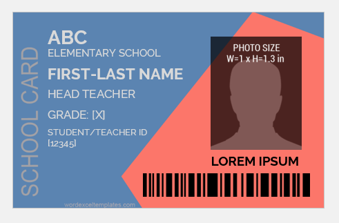 School ID badge template