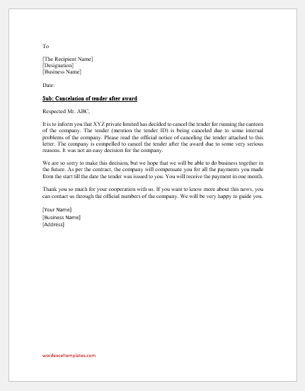 How To Write Order Cancellation Letter Due To Delay