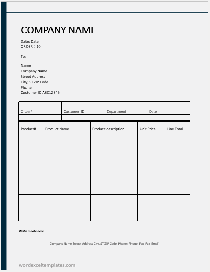 Material requisition form template
