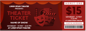 Theater ticket template