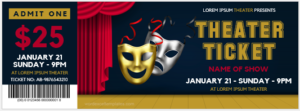 Theater ticket template