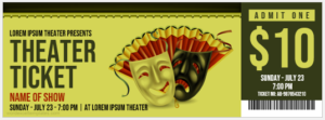 Theater ticket template