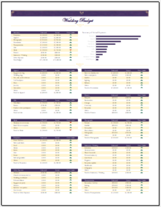 Daughters wedding budget worksheet