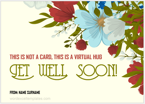 Get well soon card template