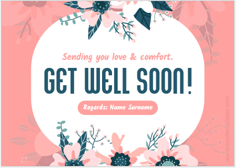 Get well soon card template