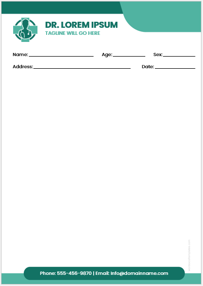 Doctor notepad template