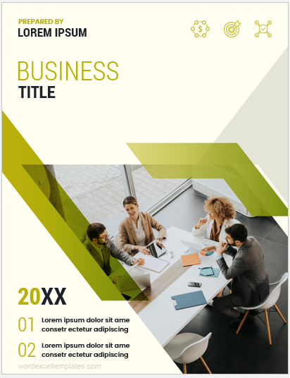 Business report cover page template