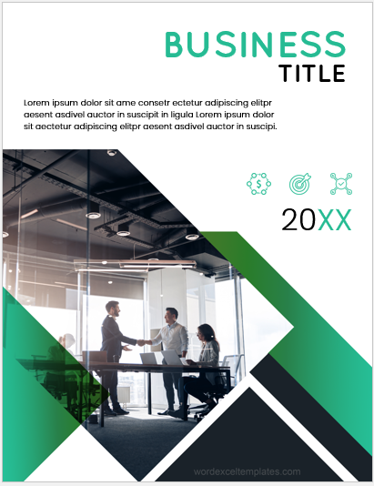 Business report cover page template