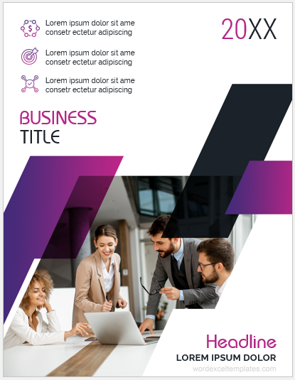 Business report cover page template