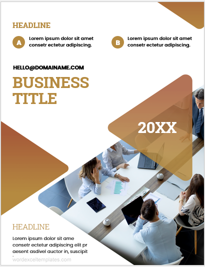 Business report cover page template