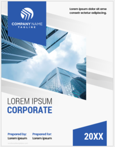 Corporate cover page template