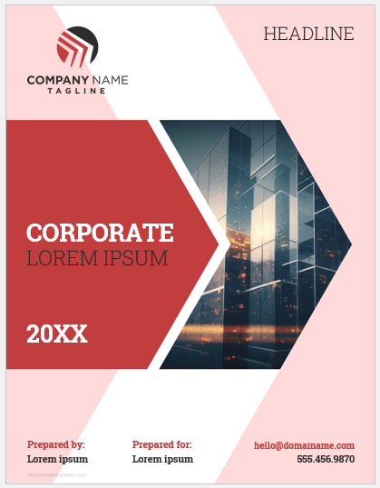 Corporate cover page template