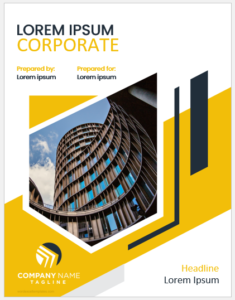 Corporate cover page template