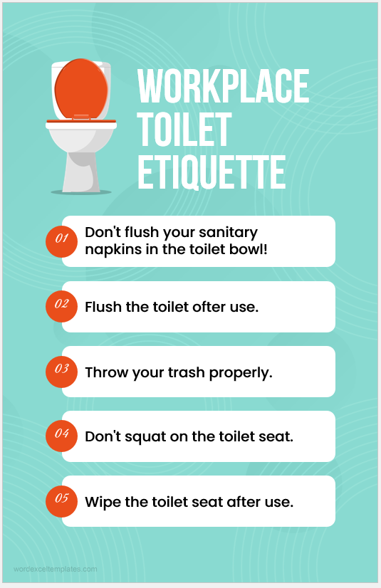 Workplace Toilet Etiquette Poster