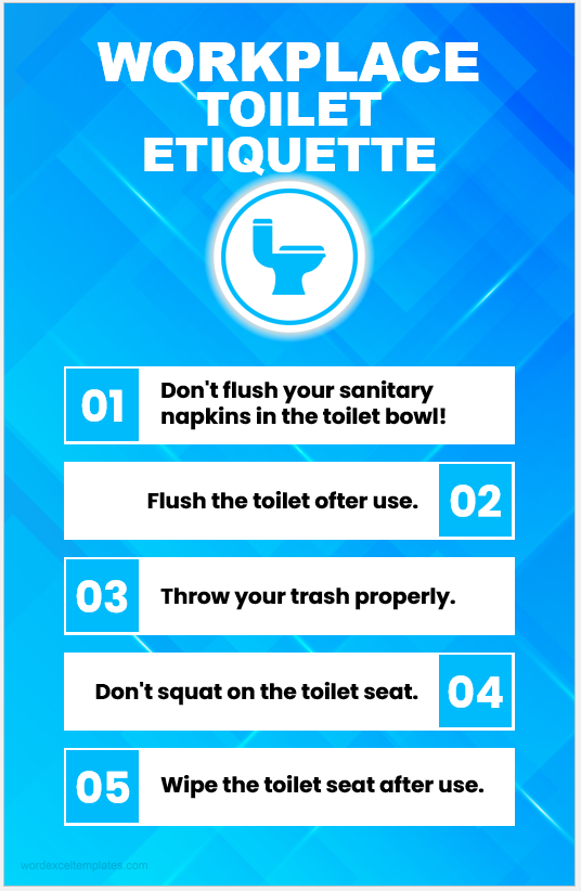 Workplace Toilet Etiquette Poster