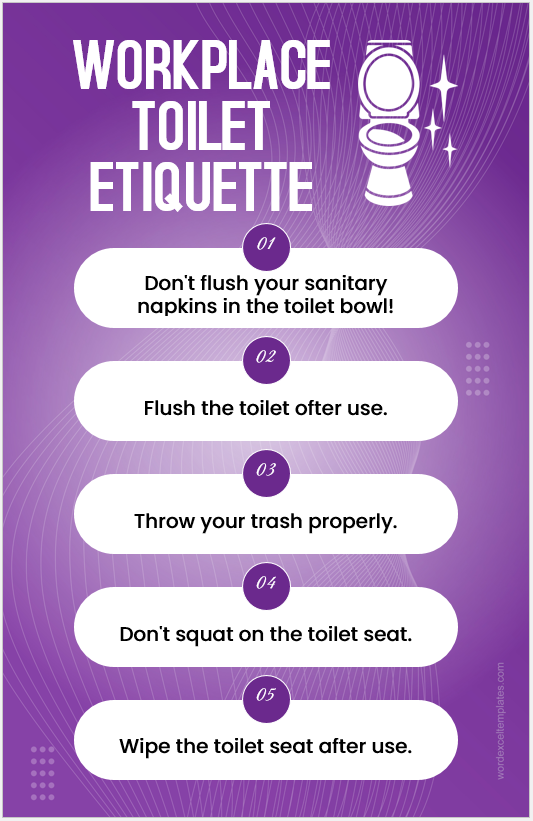 Workplace Toilet Etiquette Poster