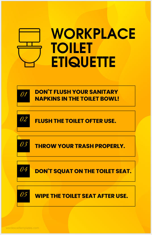 Workplace Toilet Etiquette Poster