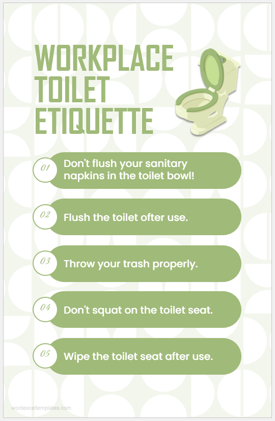 Workplace Toilet Etiquette Poster