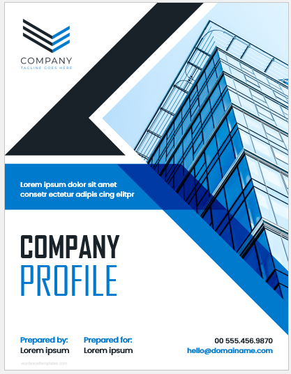 Company profile cover page template