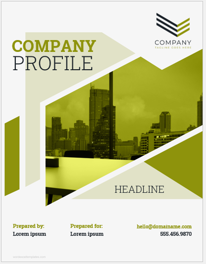 Company profile cover page template