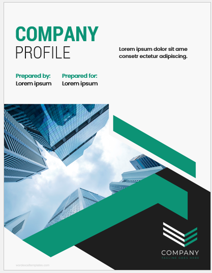 Company profile cover page template