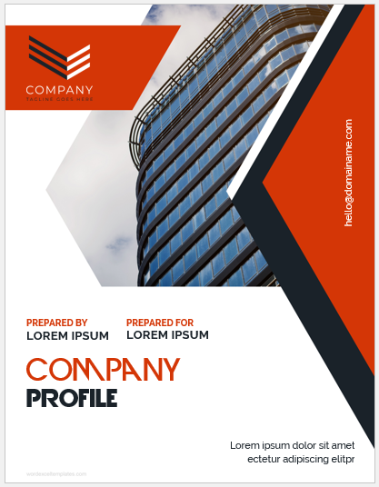 Company profile cover page template