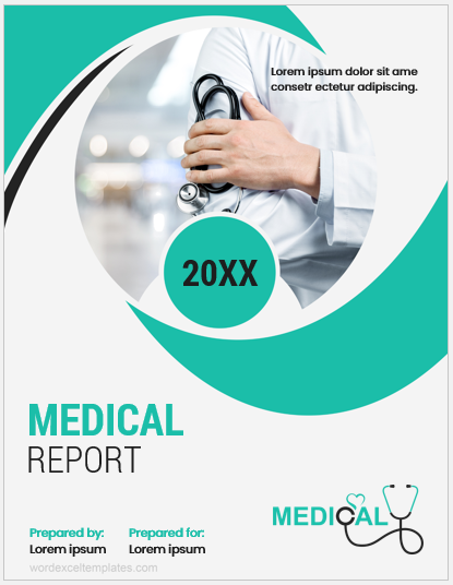 Medical report cover page template