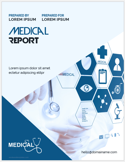 Medical report cover page template