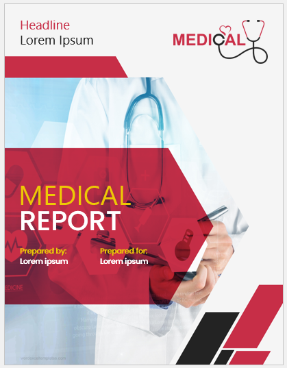 Medical report cover page template