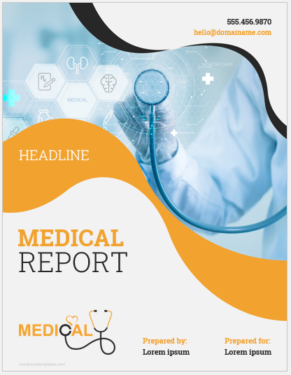 Medical report cover page template