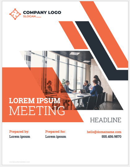 Meeting report cover page template