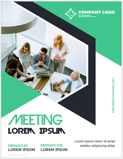 Meeting report cover page template