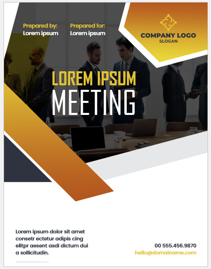 Meeting report cover page template
