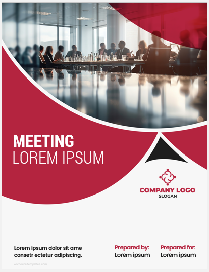 Meeting report cover page template