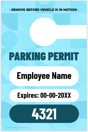 Parking Card Template