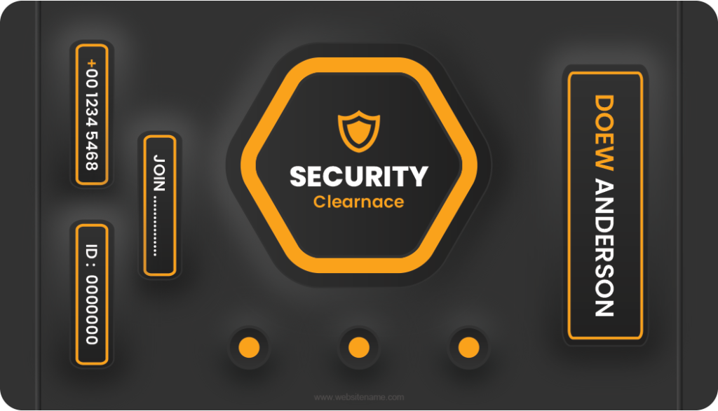 Security Clearance Card Template