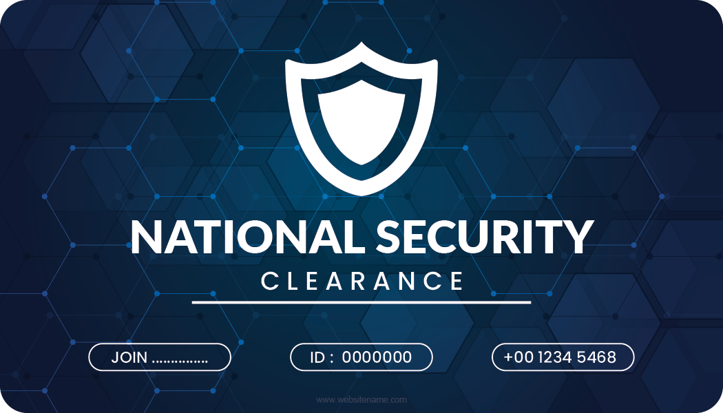 Security Clearance Card Template