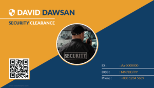 Security Clearance Card Template