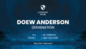 Security Clearance Card Template