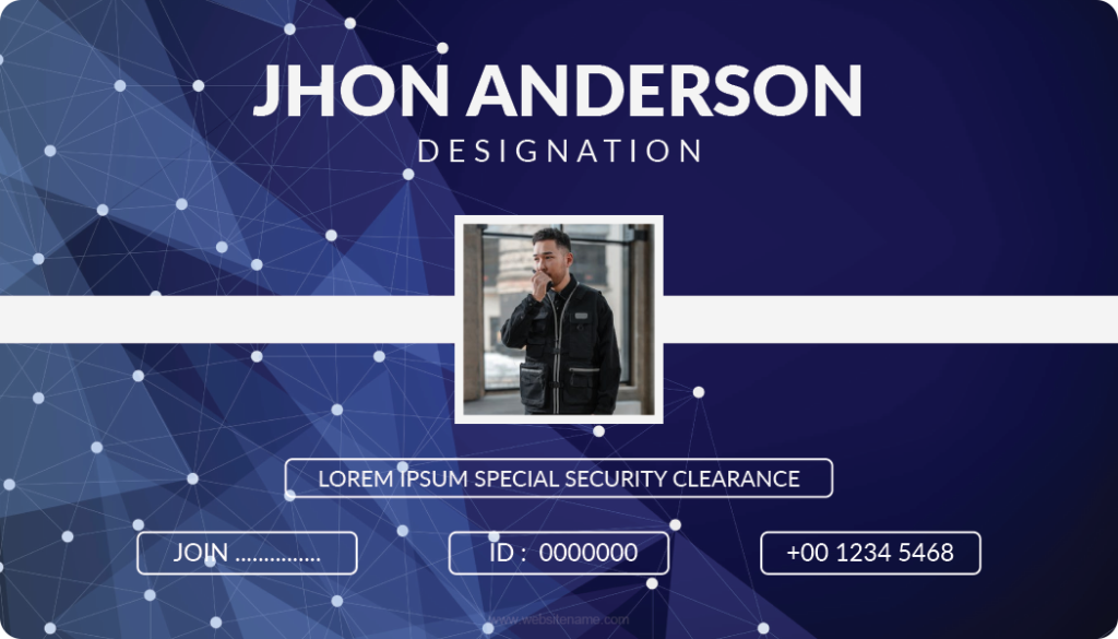 Security Clearance Card Template