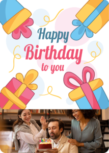 Birthday gift card template