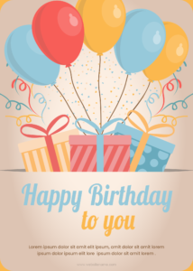 Birthday gift card template