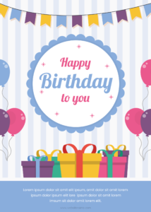 Birthday gift card template