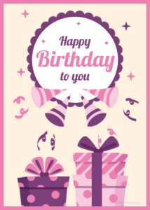 Birthday gift card template