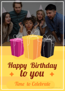 Birthday gift card template