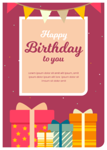 Birthday gift card template