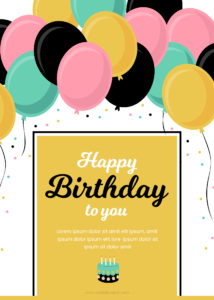 Birthday gift card template