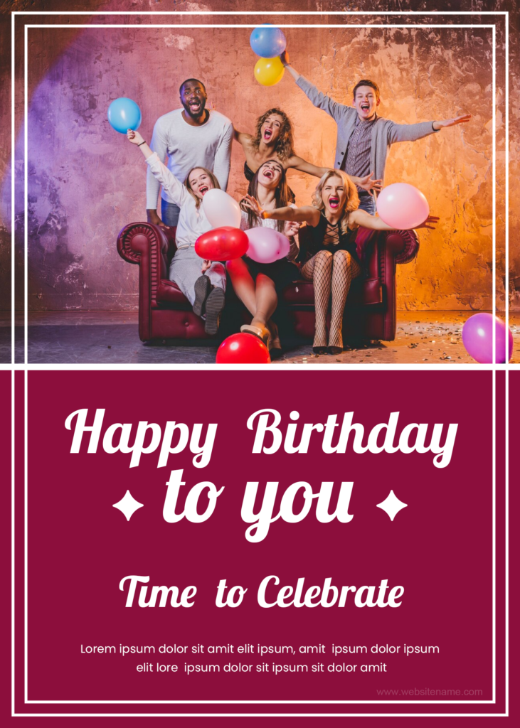 Birthday gift card template