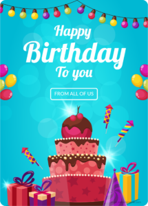 Birthday gift card template