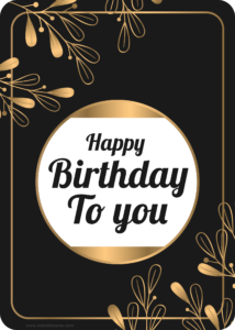 Birthday gift card template